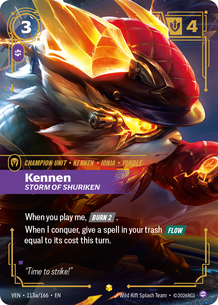 Kennen, Storm of Shuriken – VEN-113a/166 – Epic