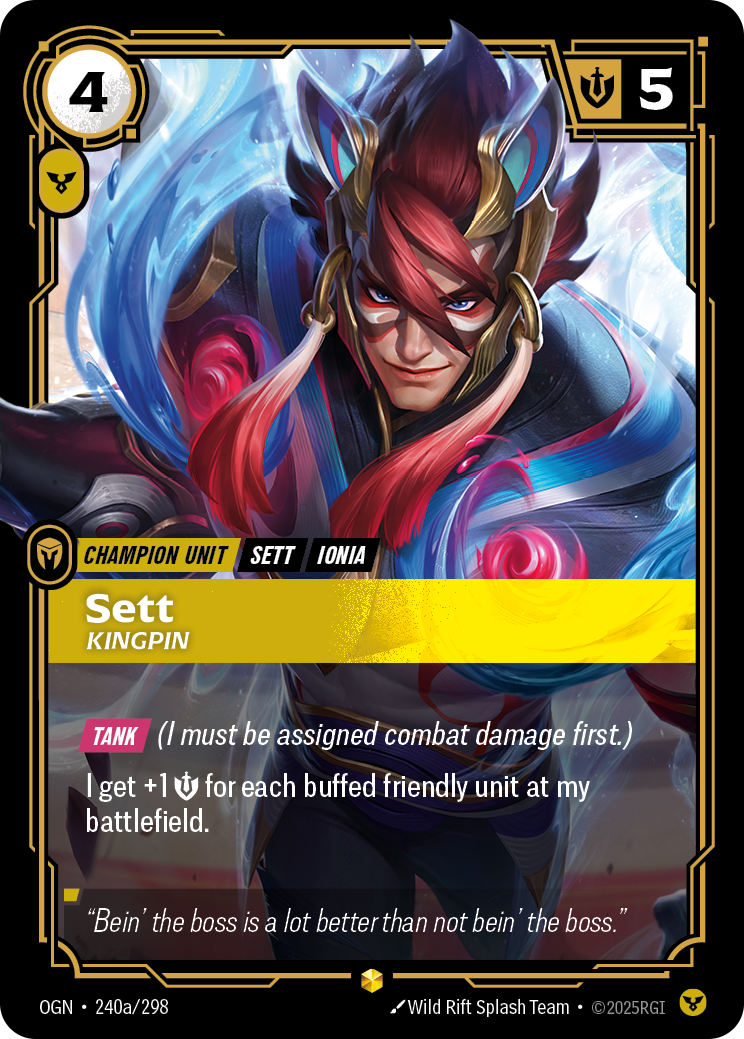 Sett, Kingpin – OGN-240a/298 – Showcase
