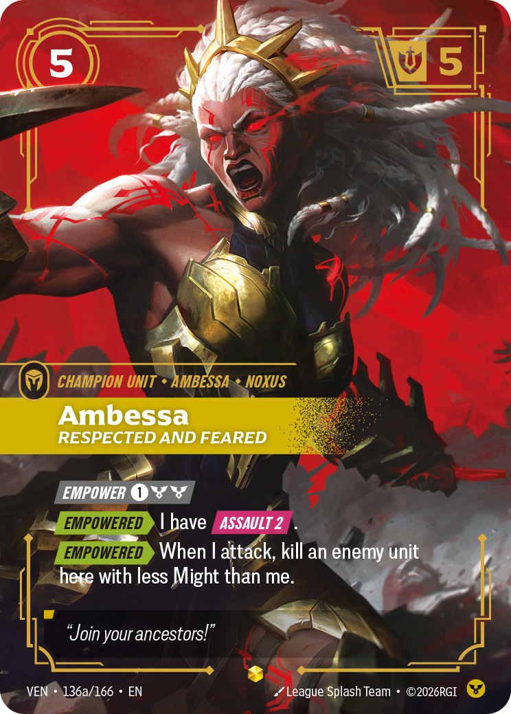 Ambessa, Respected and Feared – VEN-136a/166 – Epic