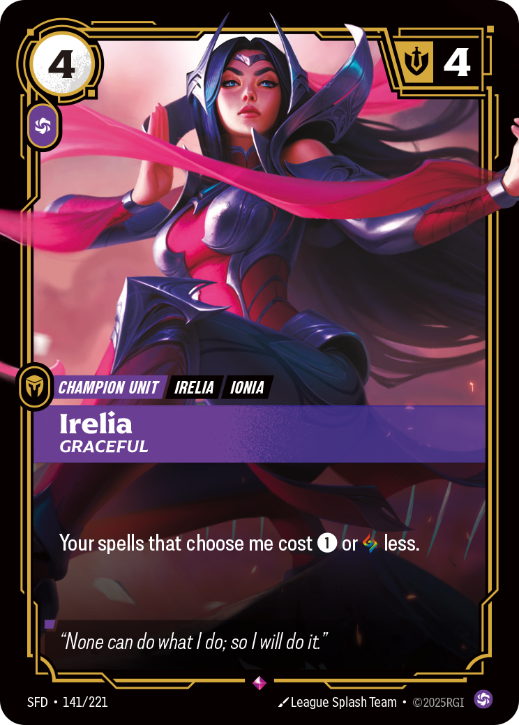 Irelia, Graceful – SFD-141/221 – Rare