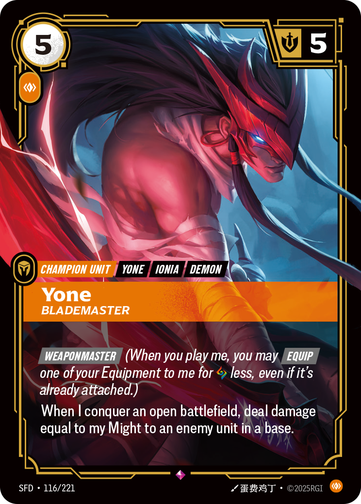 Yone, Blademaster – SFD-116/221 – Rare
