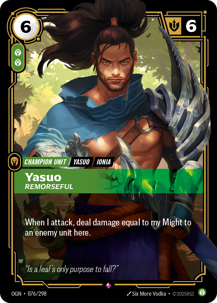 Yasuo, Remorseful – OGN-076/298 – Rare