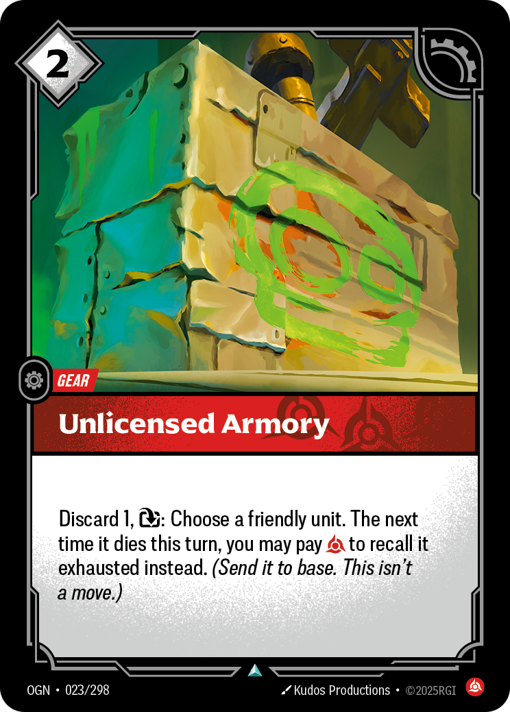 Unlicensed Armory – OGN-023/298 – Uncommon