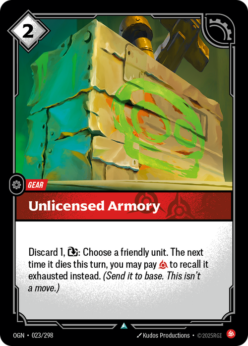 Unlicensed Armory – OGN-023/298 – Uncommon