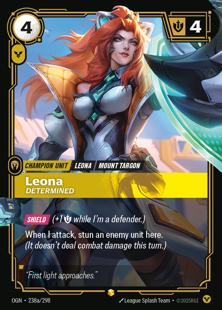 Leona, Determined – OGN-238a/298 – Showcase