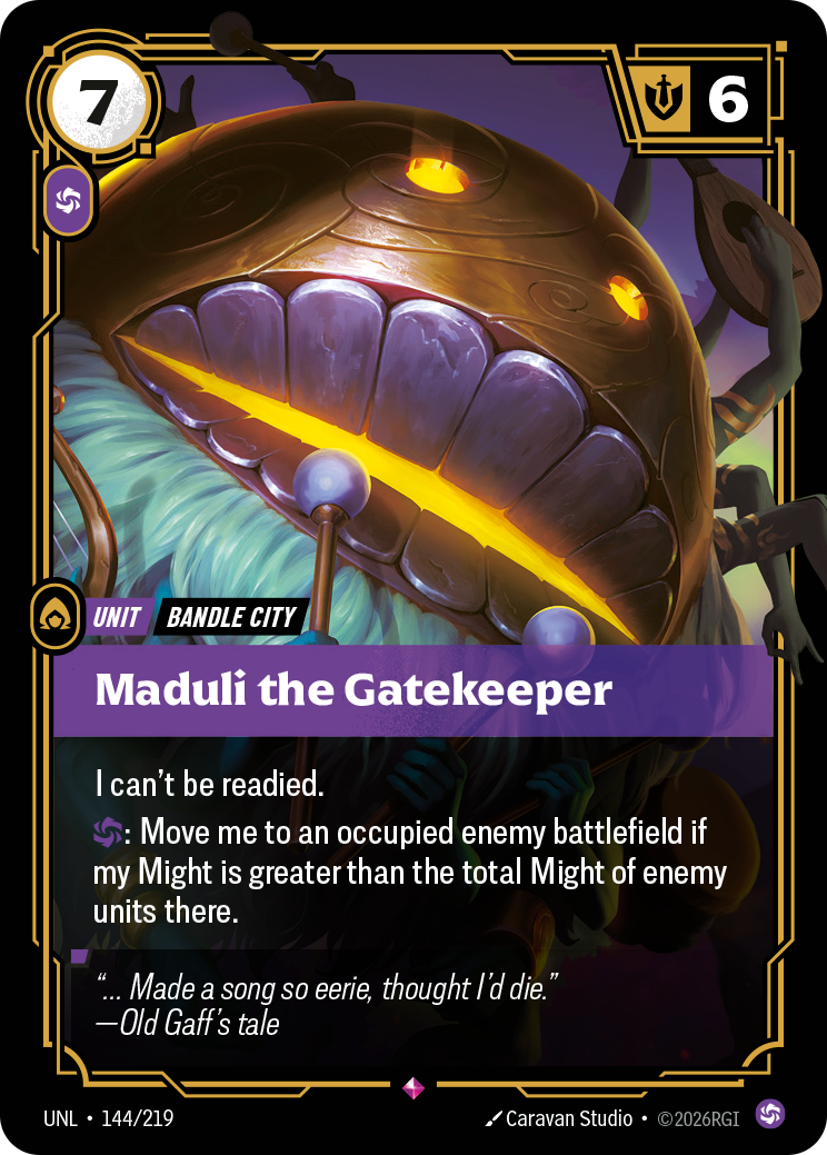 Maduli the Gatekeeper – UNL-144/219 – Rare