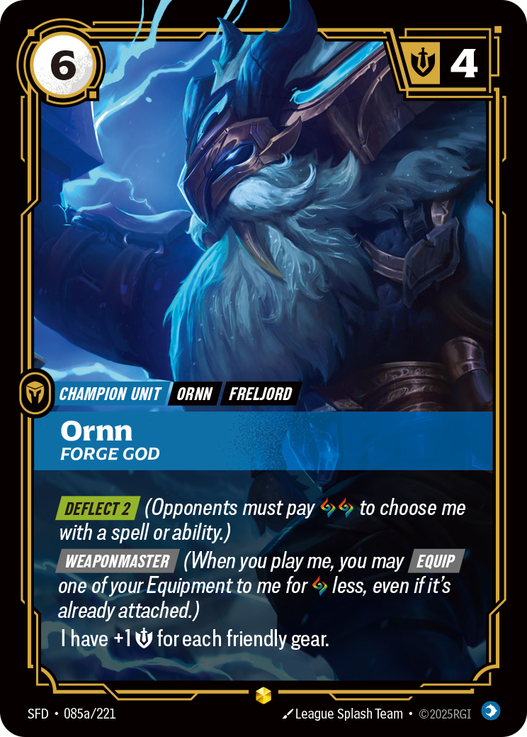 Ornn, Forge God – SFD-085a/221 – Showcase
