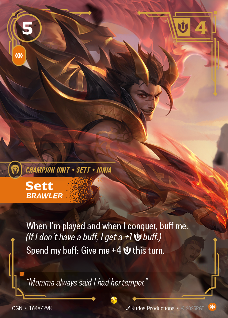 Sett, Brawler – OGN-164a/298 – Showcase