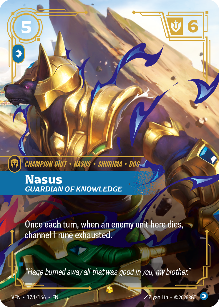 Nasus, Guardian of Knowledge – VEN-178/166 – Rare