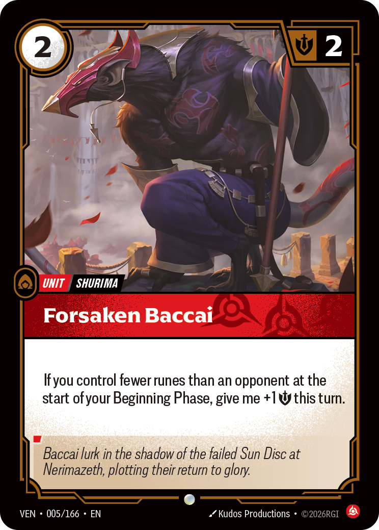 Forsaken Baccai – VEN-005/166 – Common