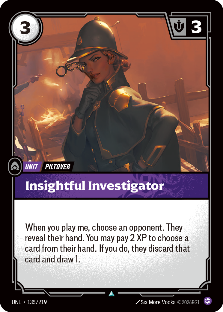 Insightful Investigator – UNL-135/219 – Uncommon