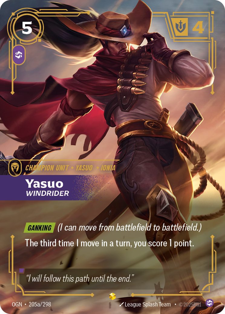 Yasuo, Windrider – OGN-205a/298 – Showcase