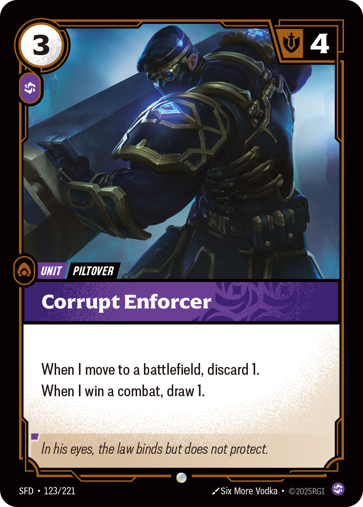 Corrupt Enforcer – SFD-123/221 – Common