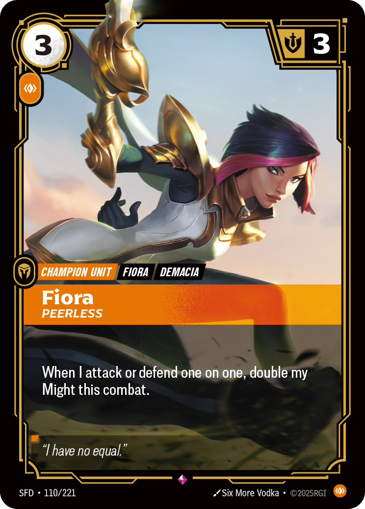Fiora, Peerless – SFD-110/221 – Rare