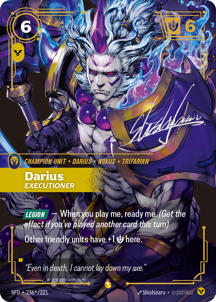 Darius, Executioner – SFD-236*/221 – OVN Signature