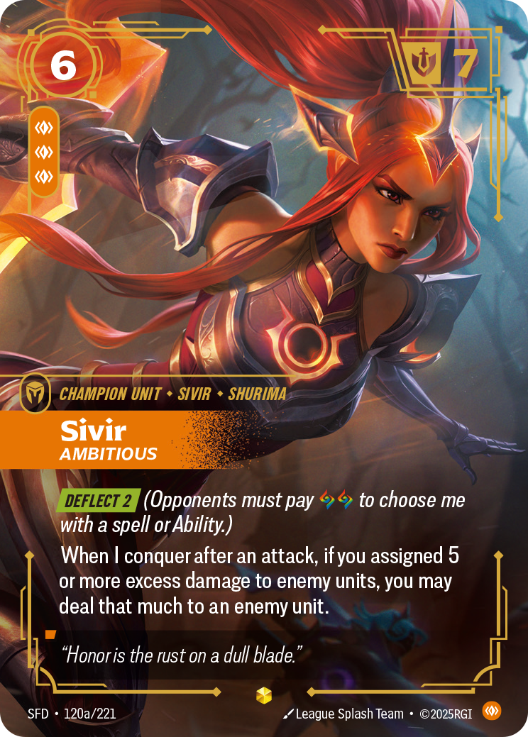 Sivir, Ambitious – SFD-120a/221 – Showcase