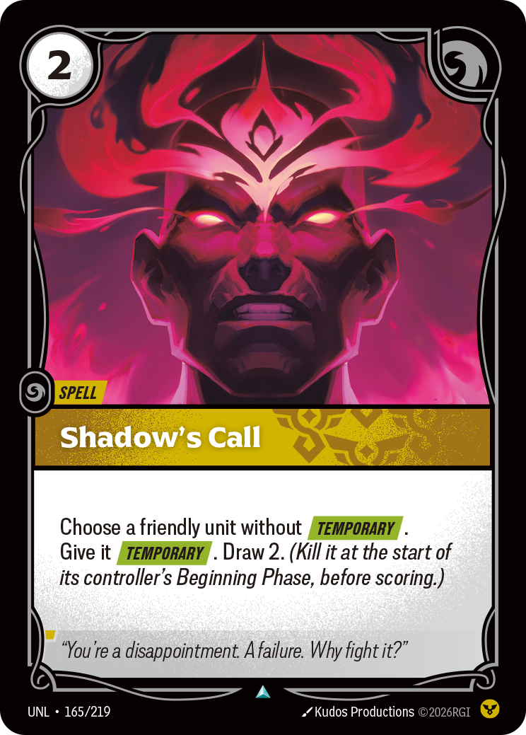 Shadow's Call – UNL-165/219 – Uncommon