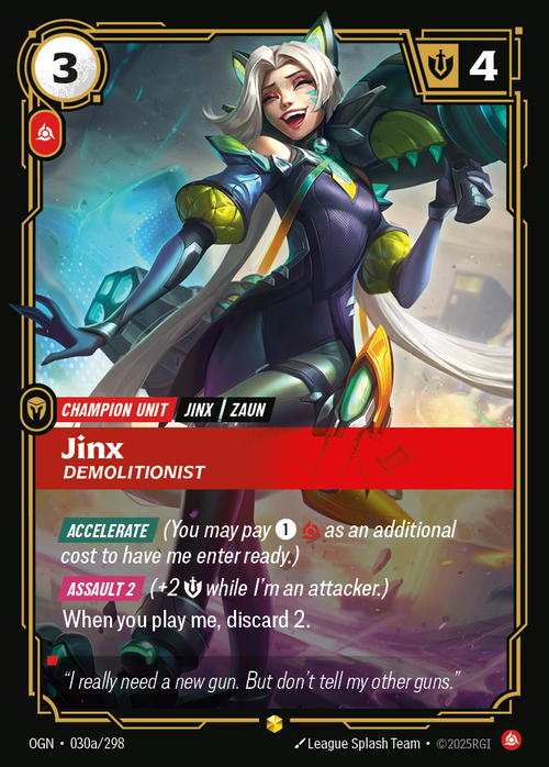Jinx, Demolitionist – OGN-030a/298 – Showcase
