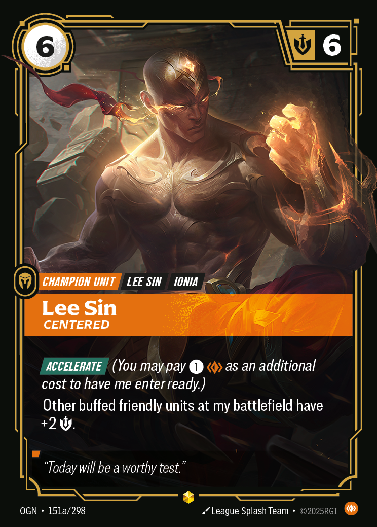Lee Sin, Centered – OGN-151a/298 – Showcase