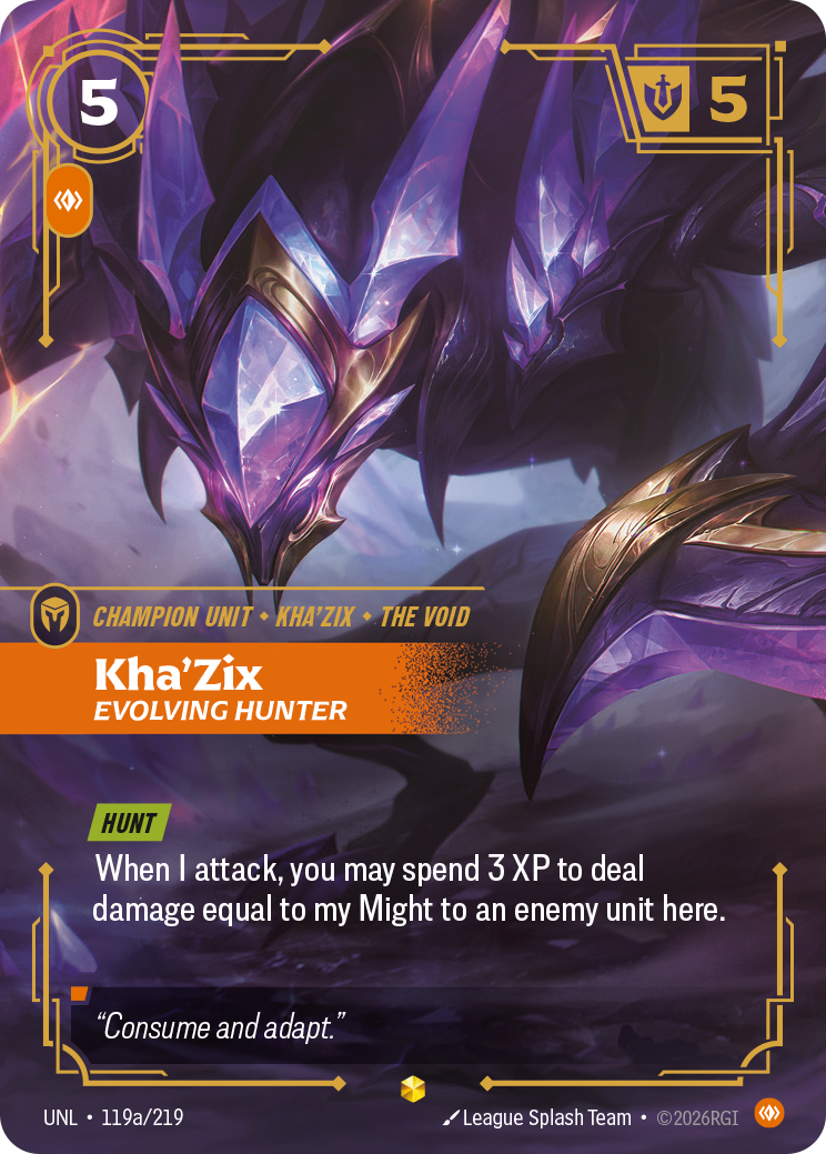 Kha'Zix, Evolving Hunter – UNL-119a/219 – Epic