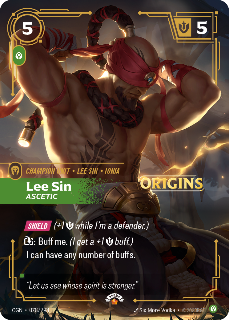 Lee Sin, Ascetic – OGN-078/298 – Epic