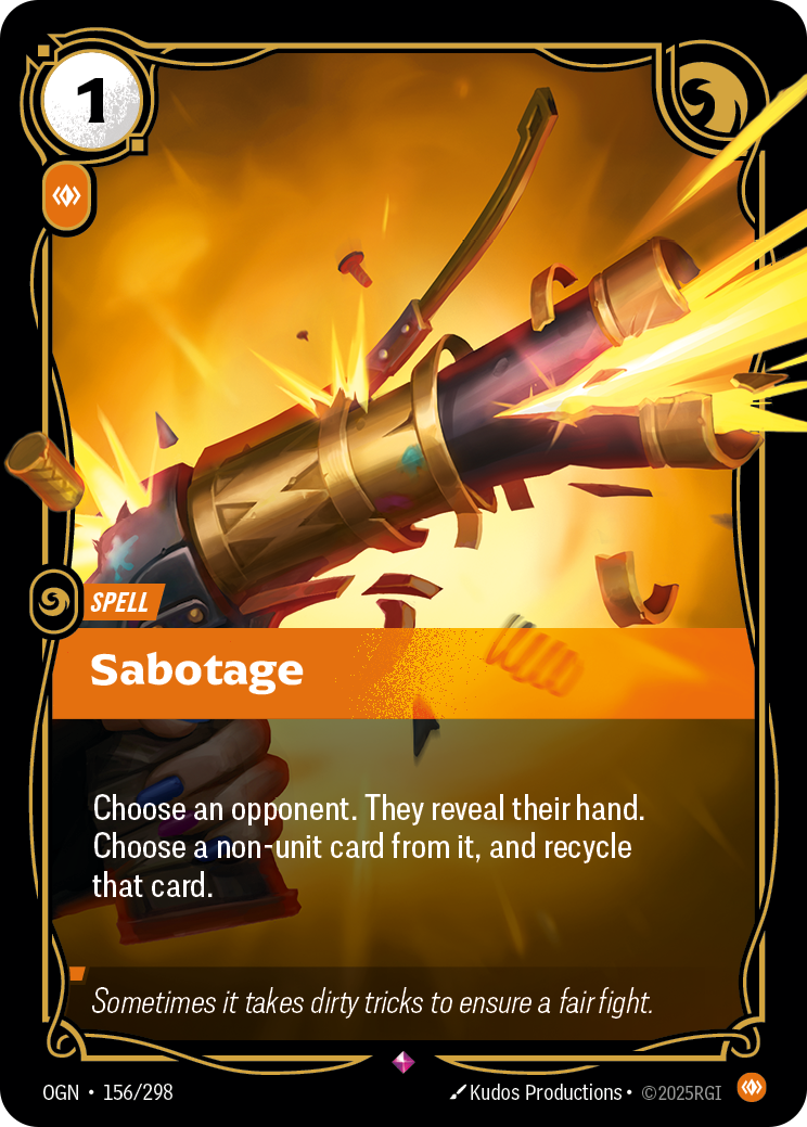Sabotage – OGN-156/298 – Rare