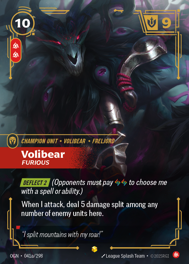 Volibear, Furious – OGN-041a/298 – Showcase