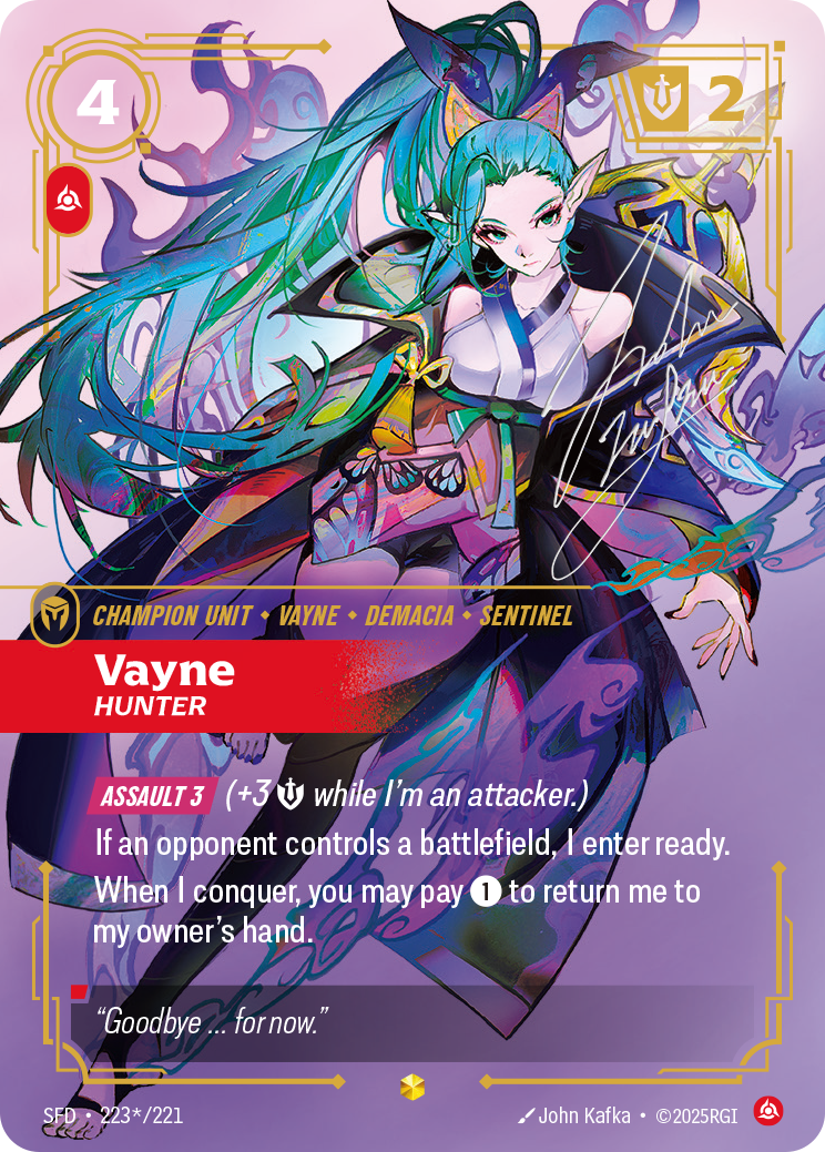 Vayne, Hunter – SFD-223*/221 – OVN Signature