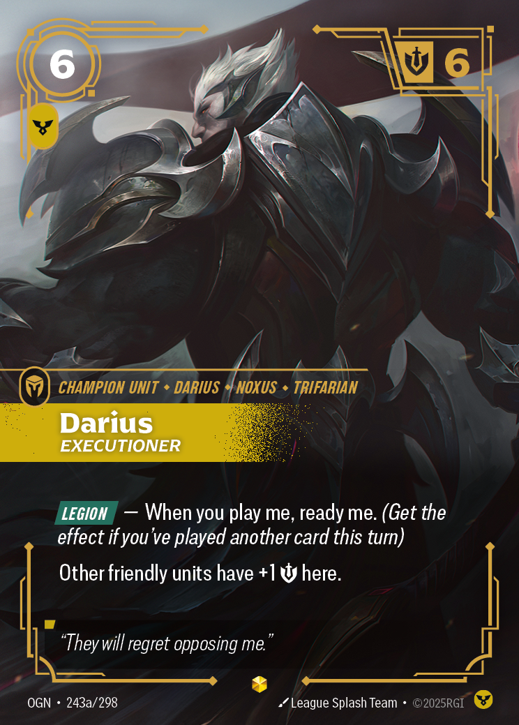 Darius, Executioner – OGN-243a/298 – Showcase