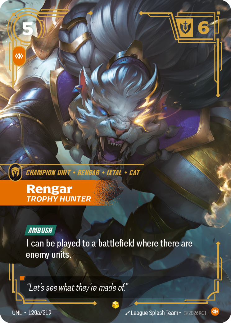 Rengar, Trophy Hunter – UNL-120a/219 – Epic