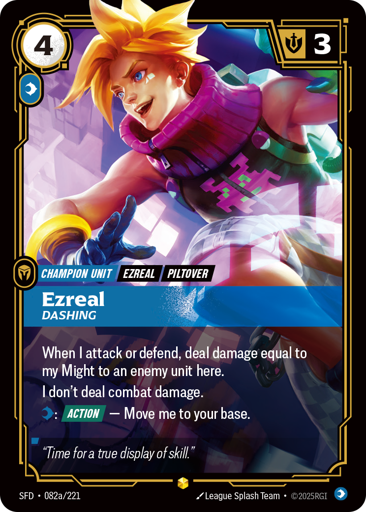 Ezreal, Dashing – SFD-082a/221 – Showcase