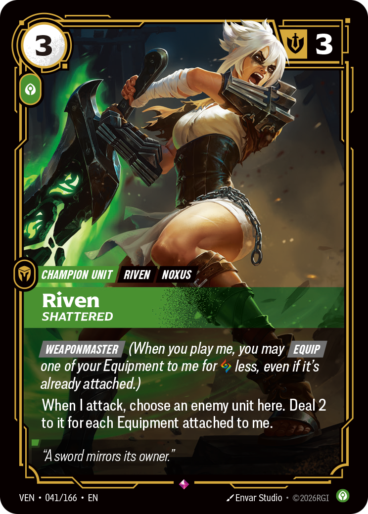 Riven, Shattered – VEN-041/166 – Rare