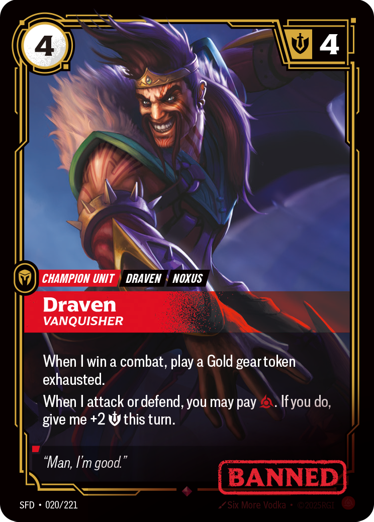 Draven, Vanquisher – SFD-020/221 – Rare