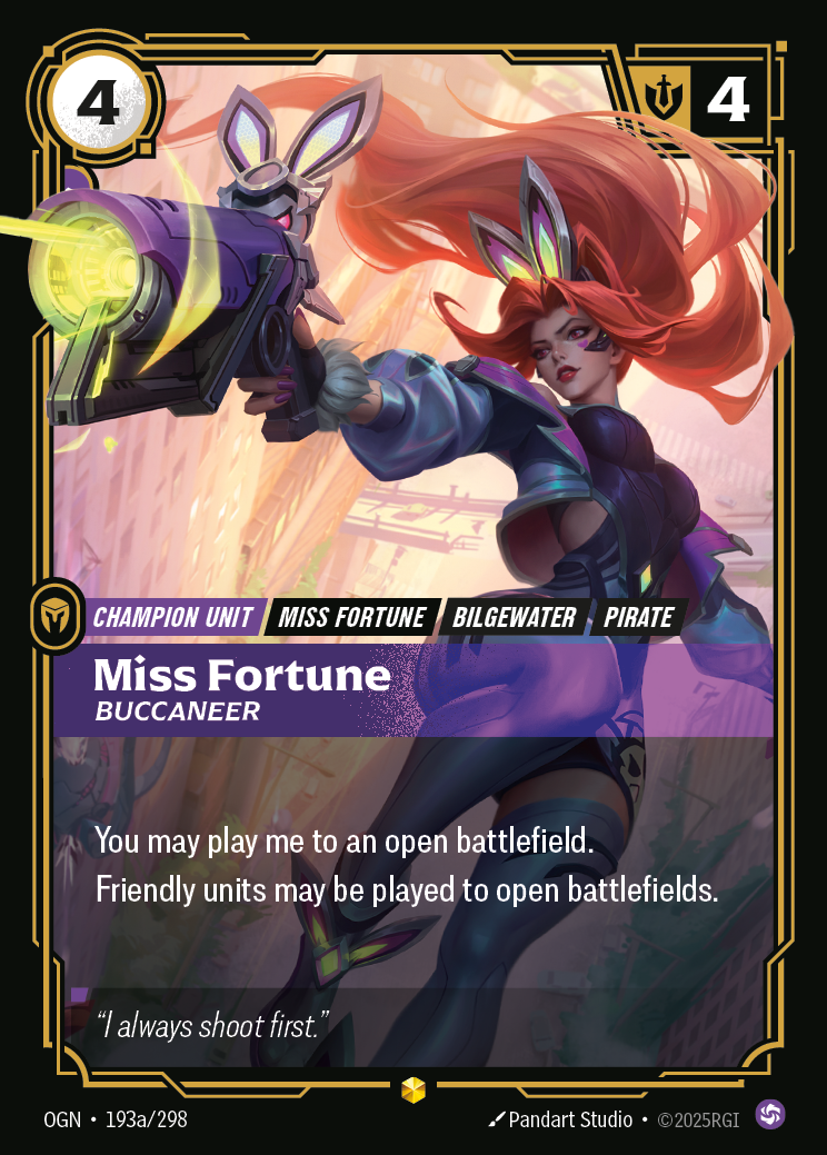 Miss Fortune, Buccaneer – OGN-193a/298 – Showcase