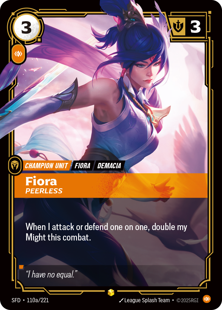 Fiora, Peerless – SFD-110a/221 – Showcase