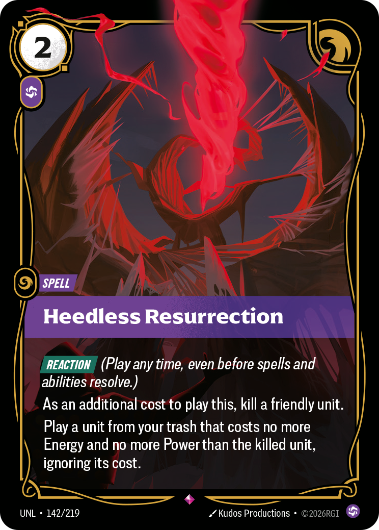 Heedless Resurrection – UNL-142/219 – Rare