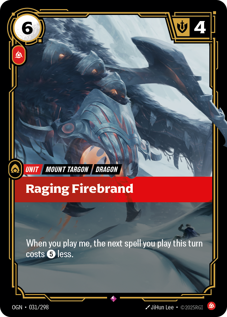 Raging Firebrand – OGN-031/298 – Rare