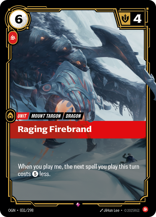 Raging Firebrand – OGN-031/298 – Rare