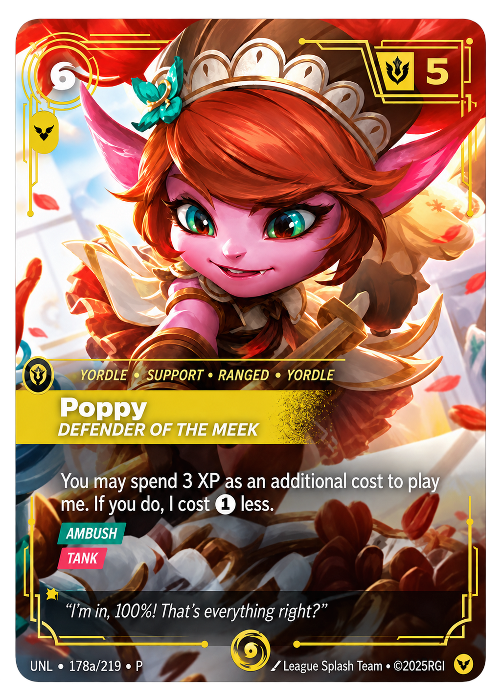 Poppy, Defender of the Meek – UNL-178a/219 P – Showcase