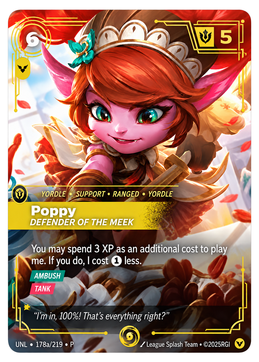 Poppy, Defender of the Meek – UNL-178a/219 P – Showcase