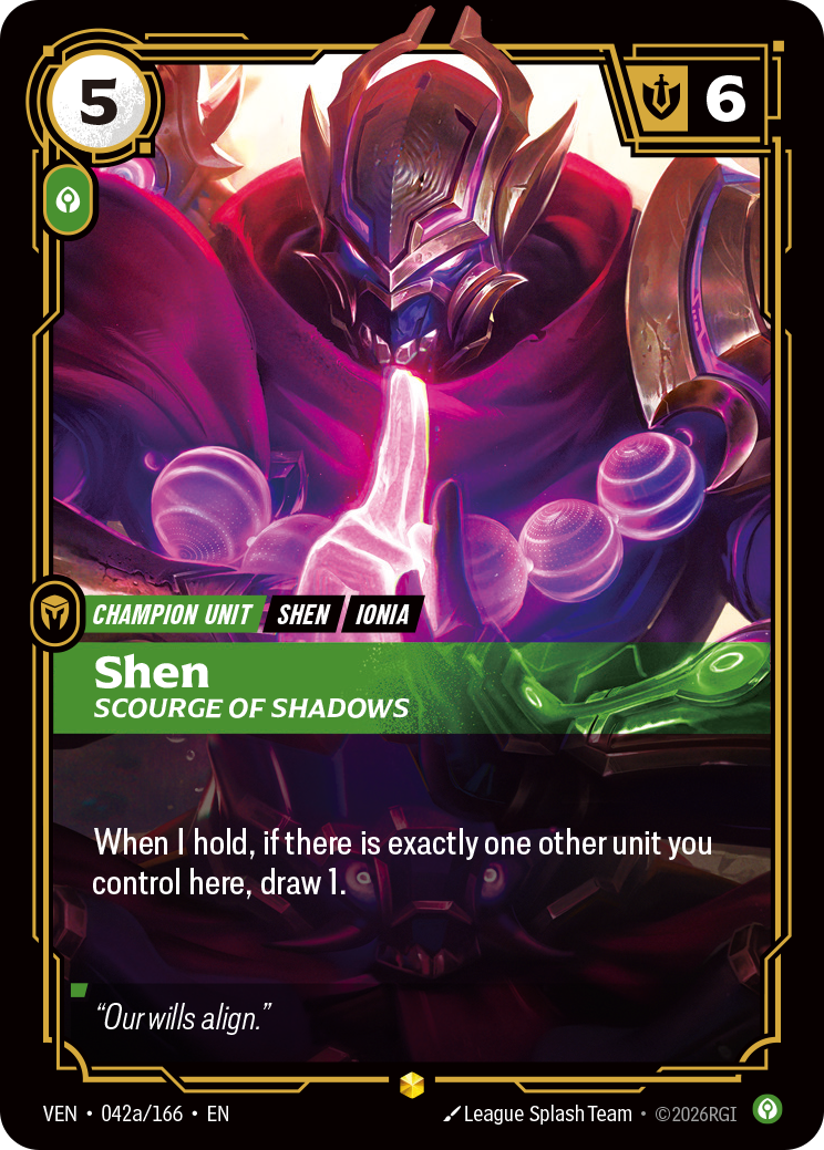 Shen, Scourge of Shadows – VEN-042a/166 – Rare