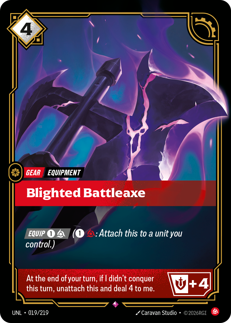 Blighted Battleaxe – UNL-019/219 – Rare