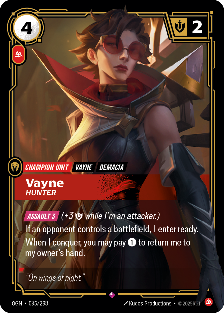 Vayne, Hunter – OGN-035/298 – Rare
