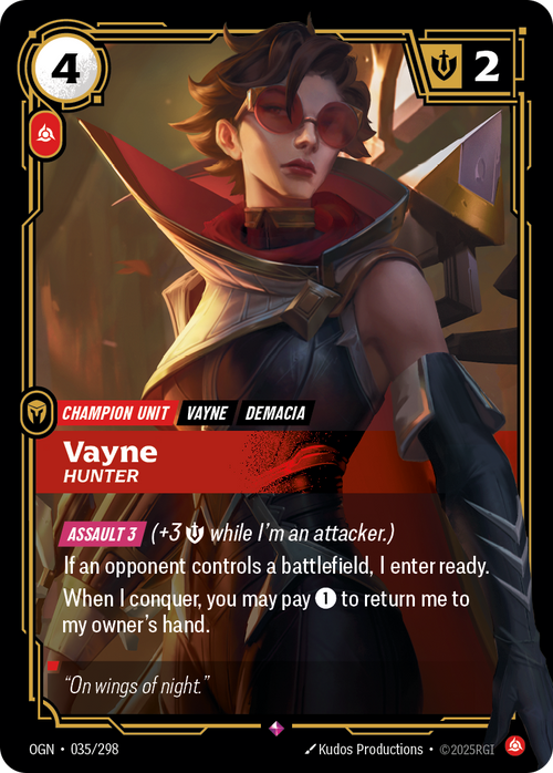 Vayne, Hunter – OGN-035/298 – Rare