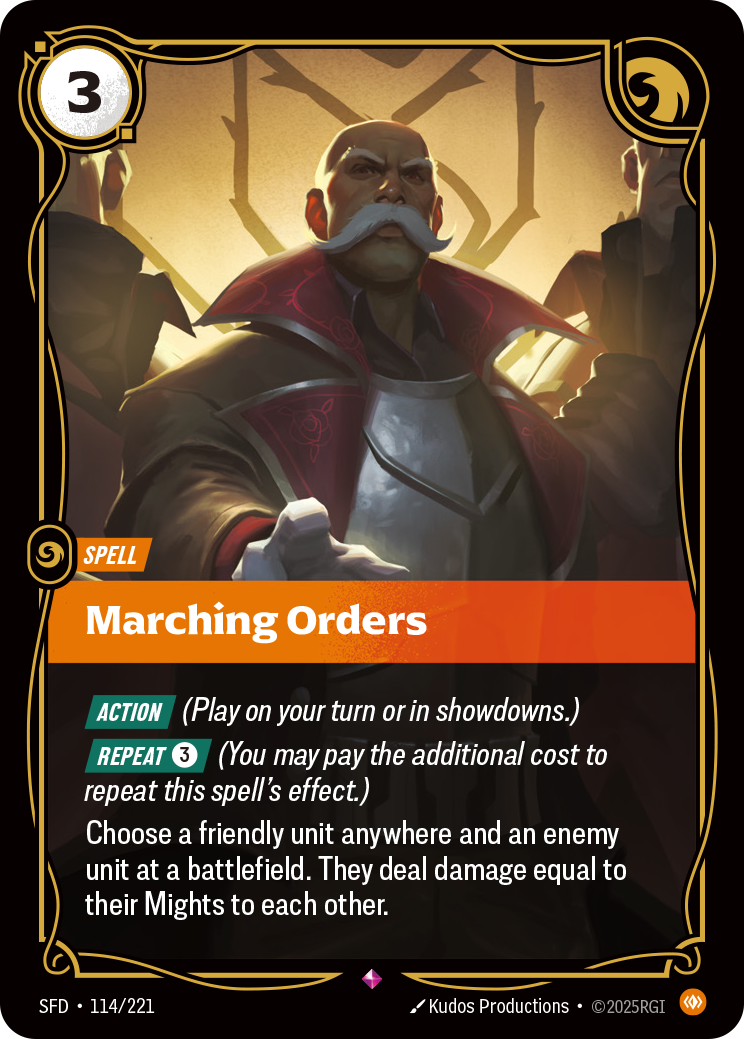 Marching Orders – SFD-114/221 – Rare