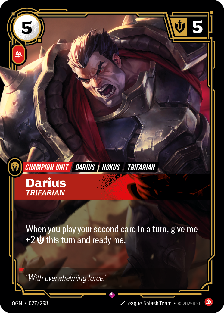 Darius, Trifarian – OGN-027/298 – Rare