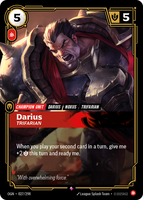 Darius, Trifarian – OGN-027/298 – Rare