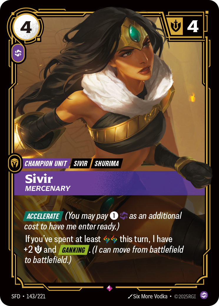 Sivir, Mercenary – SFD-143/221 – Rare