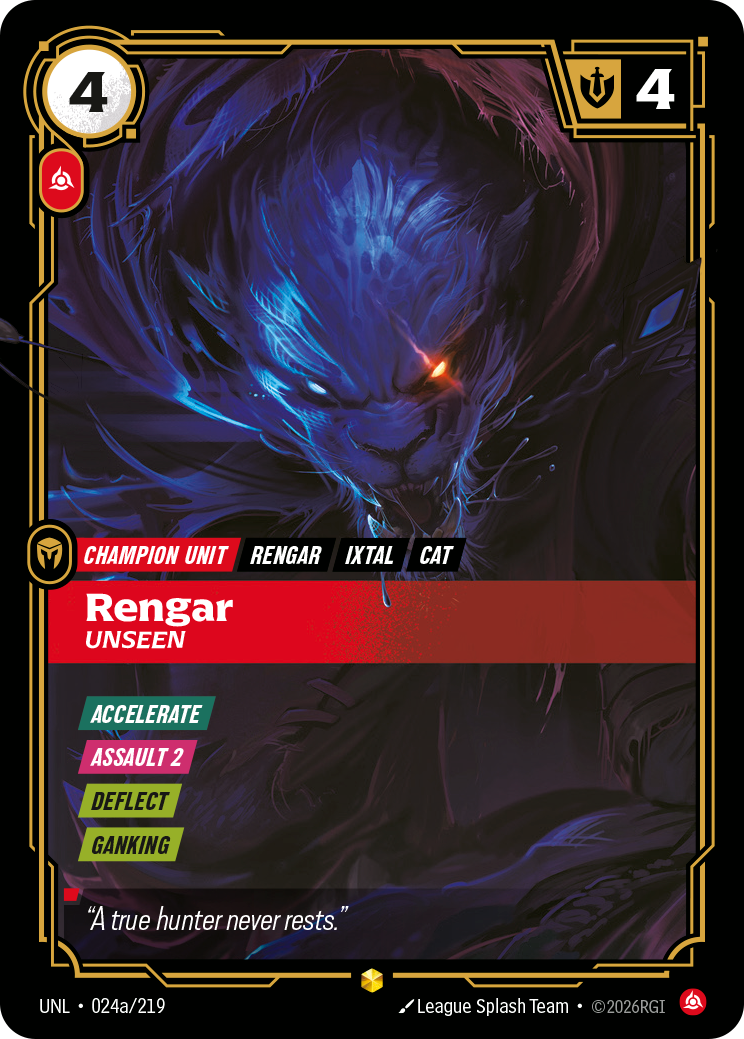 Rengar, Unseen – UNL-024a/219 – Rare