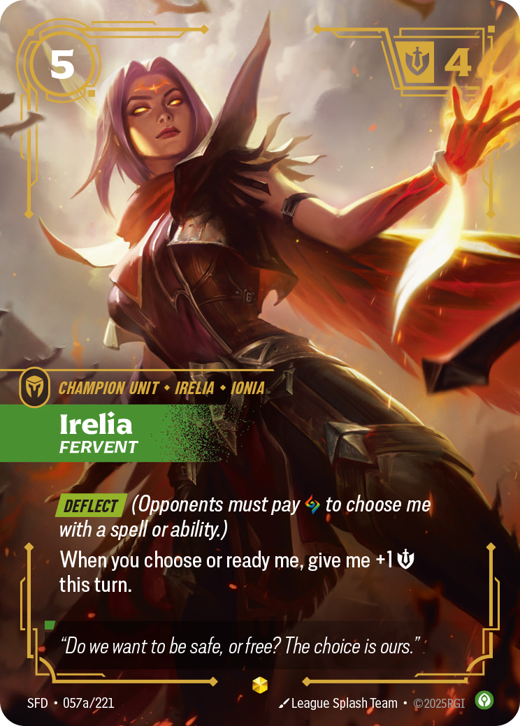 Irelia, Fervent – SFD-057a/221 – Showcase